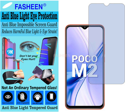 Fasheen Tempered Glass Guard for MI POCO M2 (Impossible UV AntiBlue Light)(Pack of 1)
