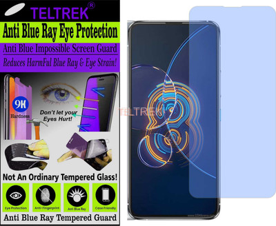 TELTREK Tempered Glass Guard for ASUS ZENFONE 8 FLIP ZS672KS (Impossible UV AntiBlue Light)(Pack of 1)