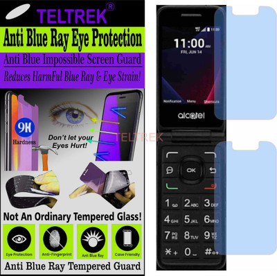 TELTREK Tempered Glass Guard for ALCATEL GO FLIP V (Impossible UV AntiBlue Light)(Pack of 1)