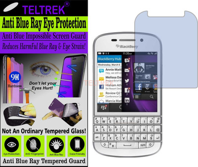 TELTREK Tempered Glass Guard for BLACKBERRY Q10 (Impossible UV AntiBlue Light)(Pack of 1)