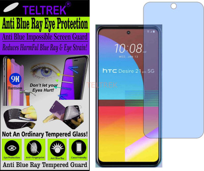 TELTREK Tempered Glass Guard for HTC DESIRE 21 PRO 5G (Impossible UV AntiBlue Light)(Pack of 1)