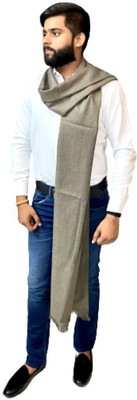 Zaria Fabs Polyester Wool Blend Solid Men Shawl(Grey)