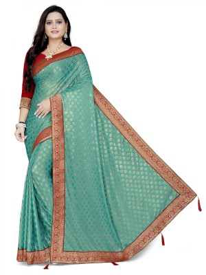 RADHEY Self Design Bollywood Lycra Blend Saree(Blue)