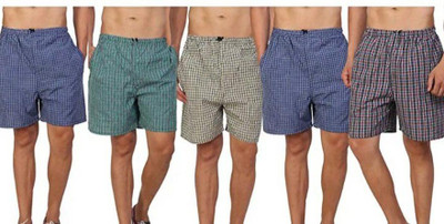 Shorts for Men Checkered Men Reversible Multicolor Bermuda Shorts