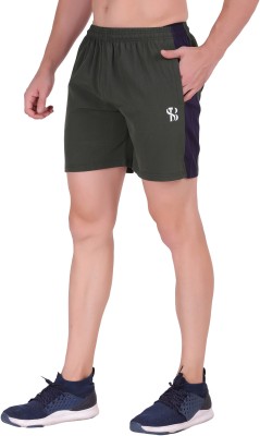 Three brothers Solid Men Green Regular Shorts