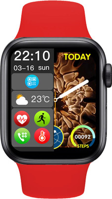 Time Up BT Music,Call,WaterProof Fitness&Health Smartwatch(Red Strap, M)