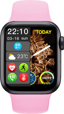 Time Up BT Music,Call,WaterProof Fitness&Health Smartwatch(Pink Strap, M)