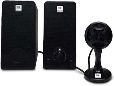 JBL Commercial With Microphone 2.5 W Laptop/Desktop Speaker (Black, Stereo Channel) For Rs. 1999 @ 56 %