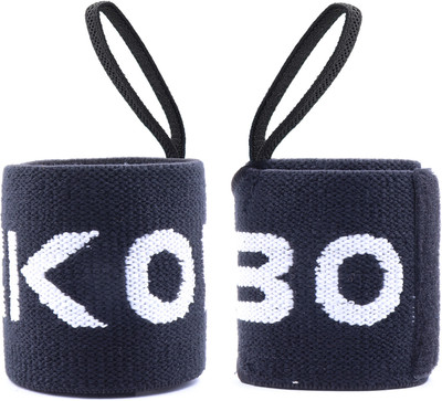 KOBO Power Weight Lifting Training Gym Straps With Thumb Wrist Support