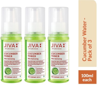 JIVA AYURVEDA Cucumber Water - Natural Toner For Men & Women - Hydates Skin - 100 ml Each - Pack of 3 Men & Women(300)