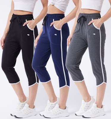 Modeve Solid Women Dark Blue, Black, Grey Track Pants