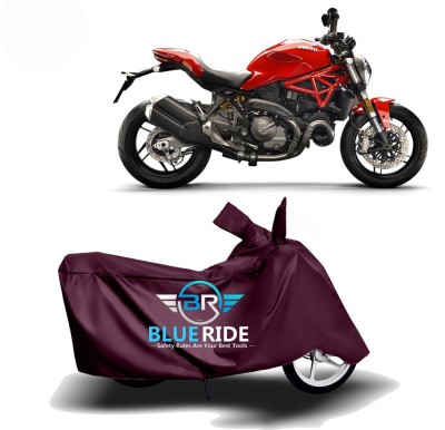 BLUERIDE Two Wheeler Cover for Ducati(Monster 821, Maroon)