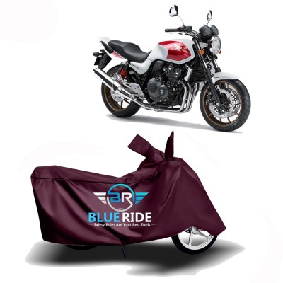 BLUERIDE Two Wheeler Cover for Honda(CB 400, Maroon)