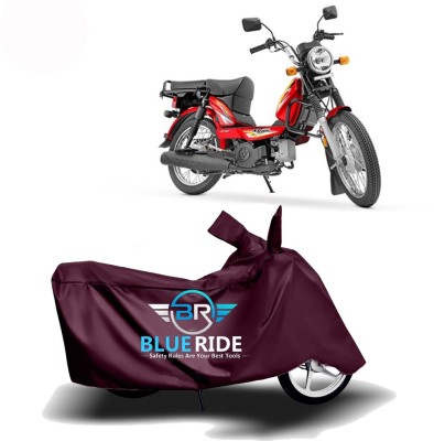 BLUERIDE Two Wheeler Cover for TVS(Heavy Duty Super XL, Maroon)