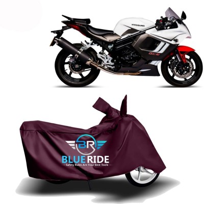 BLUERIDE Two Wheeler Cover for Hyosung(GT650R, Maroon)