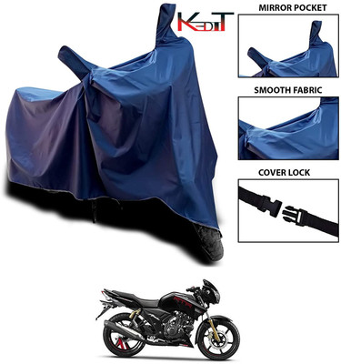 KEDIT Two Wheeler Cover for TVS(Apache RTR 180, Blue)