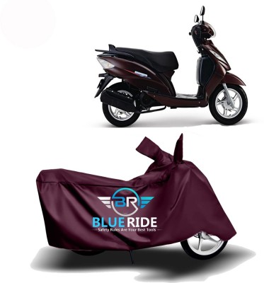 BLUERIDE Two Wheeler Cover for TVS(Wego, Maroon)