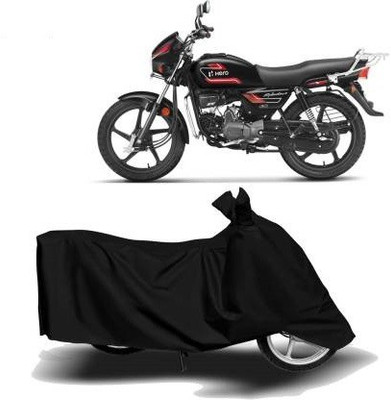 Amozkart Two Wheeler Cover for Hero(Splendor, Black)