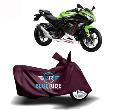 BLUERIDE Two Wheeler Cover for Kawasaki(Ninja 300, Maroon)