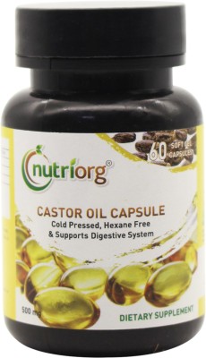 Nutriorg Castor oil soft gel capsule(60 No)