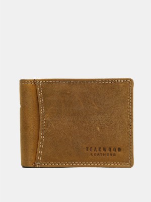 Teakwood Leathers Men Casual Tan Genuine Leather Wallet(3 Card Slots)