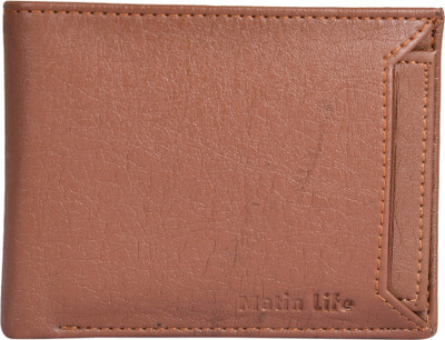 MATIN Life Men Casual Tan Artificial Leather Wallet(8 Card Slots)