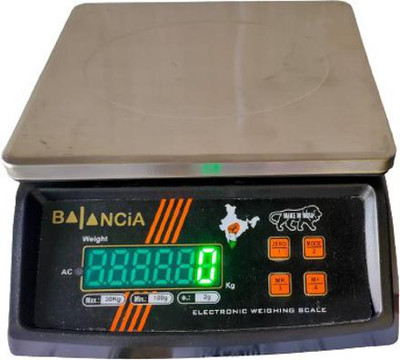 MSNL Double Display Balancia 30KG*1GM BLACK BIG PLATTER HIGH QUALITY STEEL PLAT WEIGHT MACHINE FOR KITCHEN/SHOP WITH POWER ADAPTOR Weighing Scale (STEEL, Black) Weighing Scale Inbuilt Battery Weighing Scale(Black)