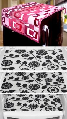 KANUSHI Fridge Mat(Width: 54 cm, maroon, black)