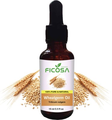 Ficosa Wheat Germ Oil 15ml Cold Pressed Carrier Oil Pure Natural Unrefined Therapeutic Grade For Skincare, Haircare, Bodycare, Face Care, Anti-Aging Oil(15 ml)