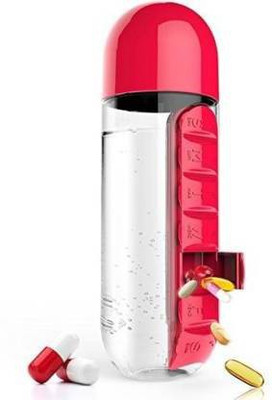 silverwyn Removable 7 Days Pill & Vitamin Organizer Box 600 ml Bottle(Pack of 1, Multicolor, Plastic)