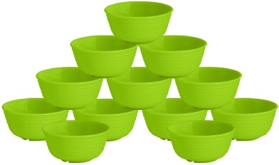 SAURA Polypropylene Serving Bowl Gourmet 200 ml Soup Serving Green Bowl -Set of 12(Pack of 12, Green)