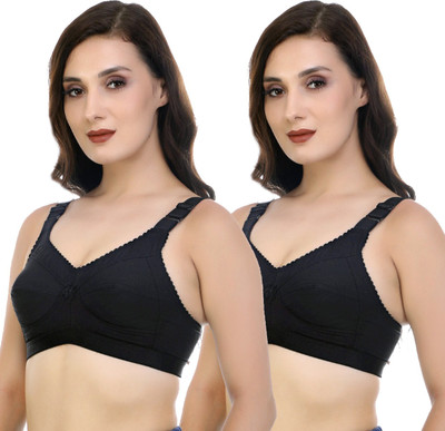KITTUDYNAMIC The soft fabric body care Women Full Coverage Non Padded Bra(Black)