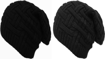 FASHLOOK Beanie Cap(Pack of 2)