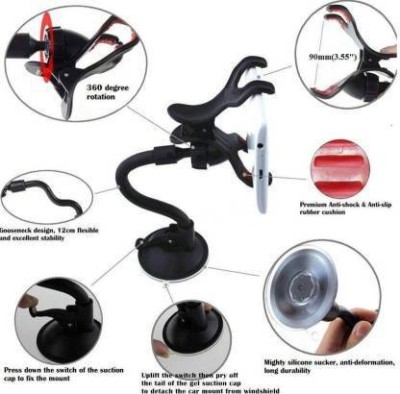 Trifles Car Mobile Holder for Dashboard(Black)