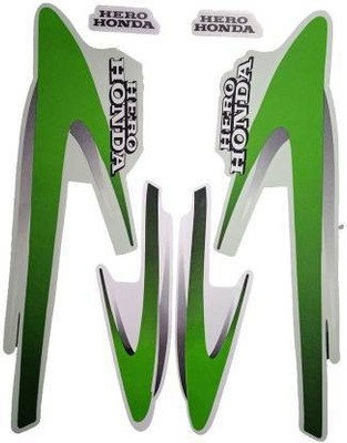 HRBull Sticker & Decal for Bike(Multicolor, Green)