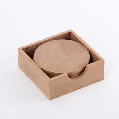 DULI Round Medium Density Fibreboard Coaster Set(Pack of 6)