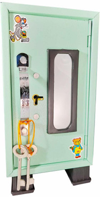 crafthub Almirah Style Coin Box Piggy Bank Gullak for Kids 3 Compartments with 2 Keys Color May Vary Safe Locker(Key Lock)