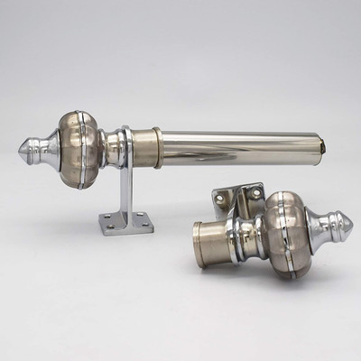 Rab Silver, Beige Rod Rail Bracket Metal(Pack of 2)