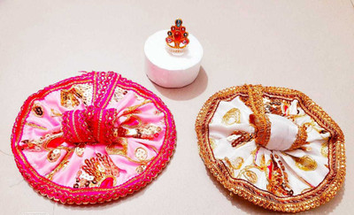 gmu LORD KRISHNA SIZE NO. 0&1 COMBO OF TWO, Kanha Ji Dress SIZE NO. 0&1 COMBO OF TWO Dress(Silk)