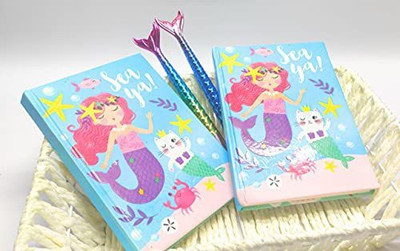 Tera13 mermaid A6 Diary ruled 60 Pages(Multicolor, Pack of 4)