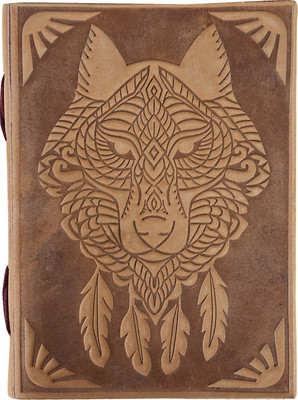 The Vintage Journal Premium Finished Leather Embossed Journal A5 Diary Un-ruled 200 Pages(Brown)