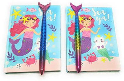 Tera13 mermaid A5 Diary ruled 80 Pages(Multicolor, Pack of 4)