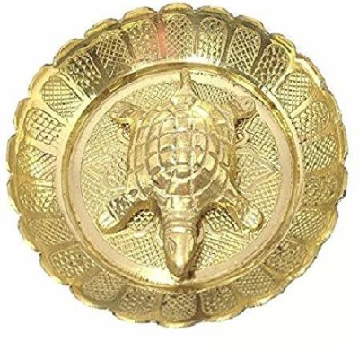damurhu Brass Brass Pooja Crocodiles Trotoise/with Plate (Gold) Dinner Set(Gold)