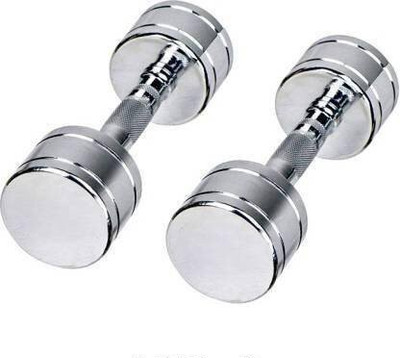 HACKERX Hi-Quality Steel Chrome 7.5Kg (Pair) Fixed Weight Dumbbell(15 kg)
