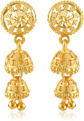 VIGHNAHARTA Vighnaharta Twinkling Elegant Shimmering Beautiful Gold Plated Screw back Jumbo Jhumki Earring for Women and Girls {VFJ1381ERG} Alloy Jhumki Earring