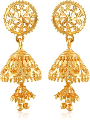 VIGHNAHARTA Vighnaharta Traditional wear South Screw back alloy Gold Plated Screw back Jhumki Earring for Women and Girls {VFJ1390ERG} Alloy Jhumki Earring