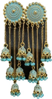 FASHION FEW Long Jhalar Style Jhumka Brass Jhumki Earring