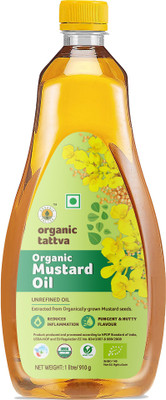 Organic Tattva Mustard Oil Plastic Bottle(1 L)