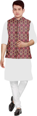 OS Jeans Men Kurta Pyjama Ethnic Jacket Set