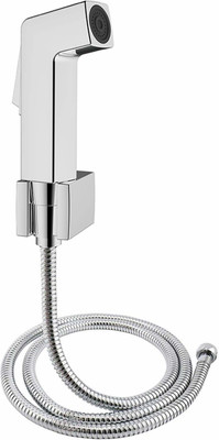 Wisdom Premium ABS Cubix Health Faucet Set with 1 Meter Stainless Steel Hose Pipe and Wall Hook Health  Faucet(Wall Mount Installation Type)